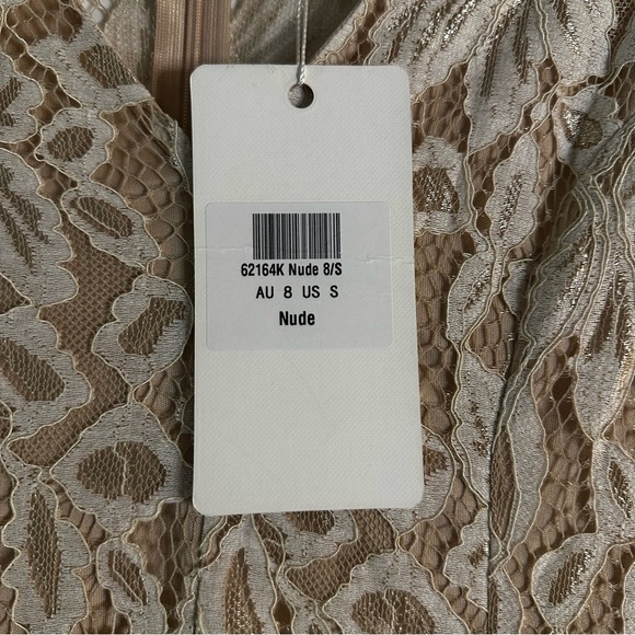 Saints + Secrets Nude Lace High Low Dress Women’s Small NWT Cocktail Bridal - Picture 3 of 15